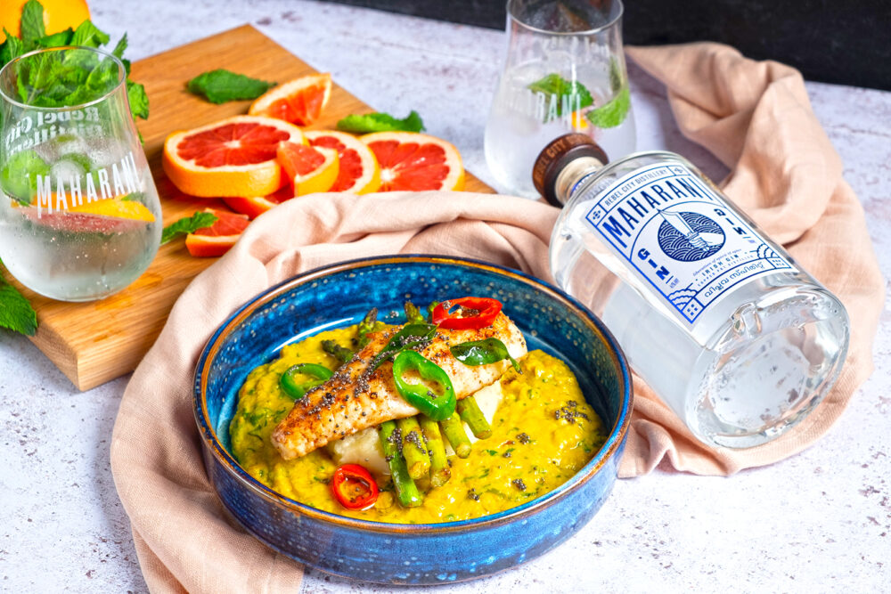 Monkfish Curry & Mashed Potato: Maharani Gin Food Pairings
