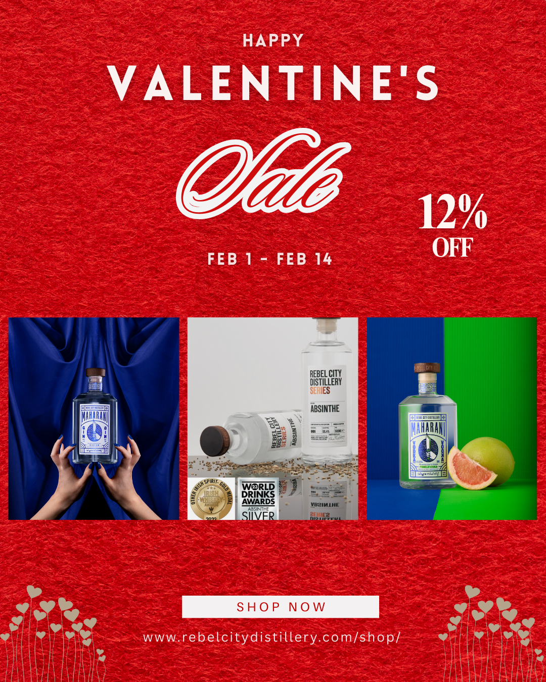 Celebrate Valentine’s Day with Rebel City Distillery: 12% Off Signature Spirits